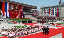 North_Korea_people_are_welcoming_Kim_Jong-un_and_Vladimir_Putin_at_Kim_Il-sung_square 2024 free Wikimedia Commons