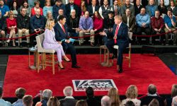 Trump participates in a live Fox News Channel town hall event with moderators Bret Baier and Martha MacCallum on Thursday, March 5, 2020_Fox_News_interview_Trump_2020